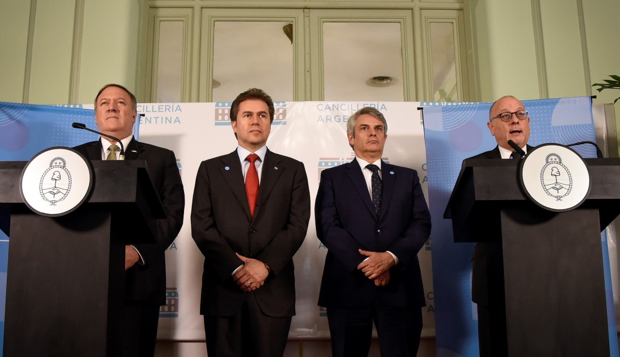 Argentina, Brasil, Paraguay y EEUU crean mecanismo para coordinar lucha contra ilícitos y el terrorismo