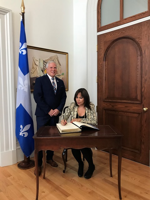 Embajadora de Paraguay se reunió con altas autoridades de la Provincia de Quebec, Canadá
