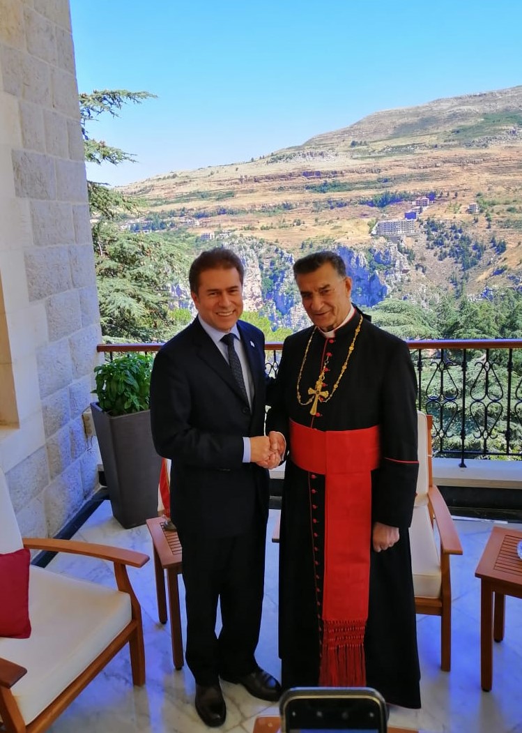 Canciller se reúne con Patriarca maronita en el inicio de su visita oficial a El Líbano