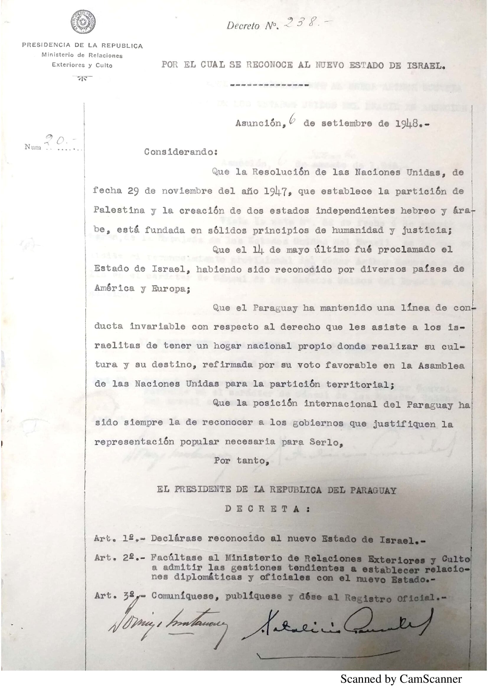 Cancillería habilitará exposición de documentos históricos e inéditos para conmemorar Semana de la Diplomacia Paraguaya