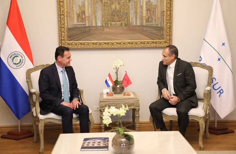 Canciller y embajador de Marruecos repasan agenda bilateral