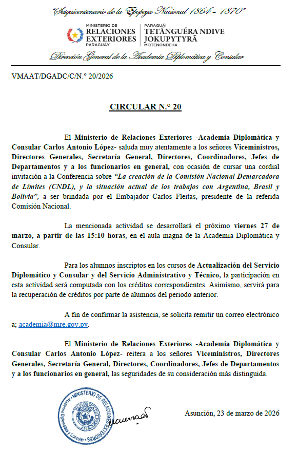 Circular N° 20 - Conferencia sobre la Creación de la CNDL y actuales trabajos con Argentina, Brasil y Bolivia.png